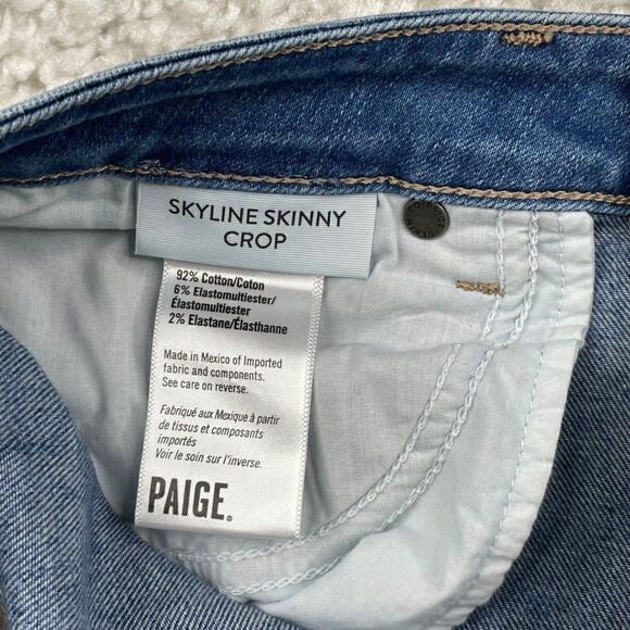 PAIGE Skyline Skinny Crop North Star Distressed - Picture 5 of 12